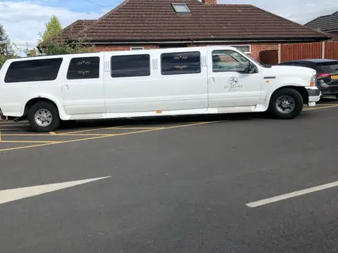Ford Excursion Limousine (2003) spotted in Leicester, United Kingdom