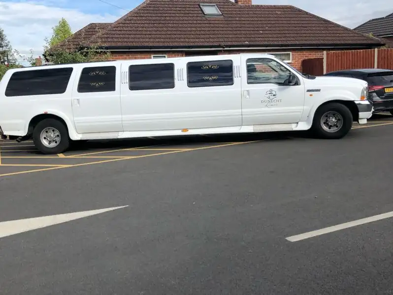 Ford Excursion Limousine (2003) spotted in Leicester, United Kingdom