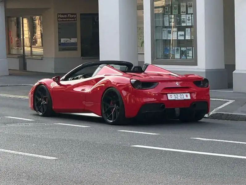 Ferrari 488 Spider (2015) spotted in Jona, Switzerland
