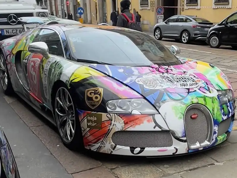 Bugatti Veyron (2015) spotted in Milan, Italy