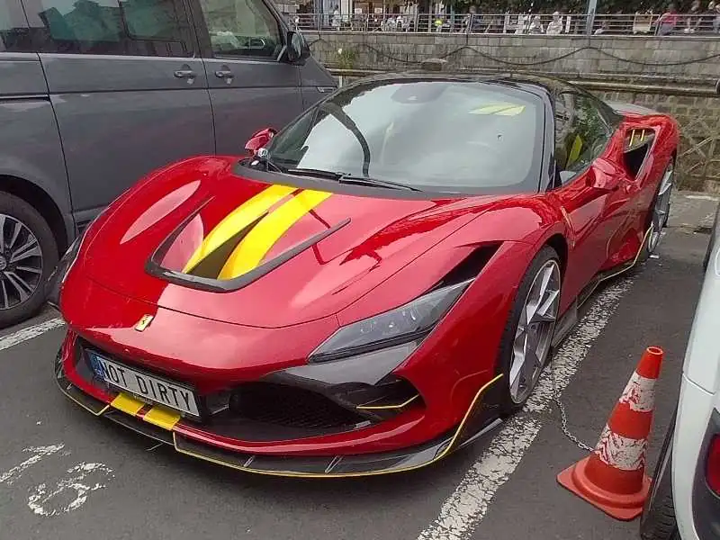 Ferrari SF90 Stradale (2020) spotted in Karlovy Vary, Czechia