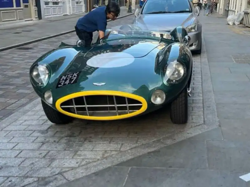 Aston Martin DBR1 (1956) spotted in Helechosa, Spain