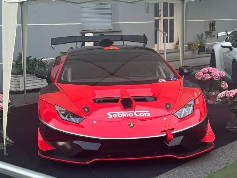 Lamborghini Huracán Super Trofeo (2020) spotted in Darfo Boario Terme, Italy