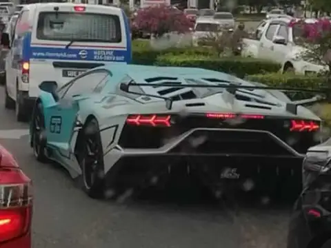 Lamborghini Aventador (2024) spotted in Kuching, Malaysia