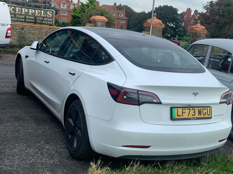 Tesla Model 3 (2023) spotted in Folkestone, United Kingdom