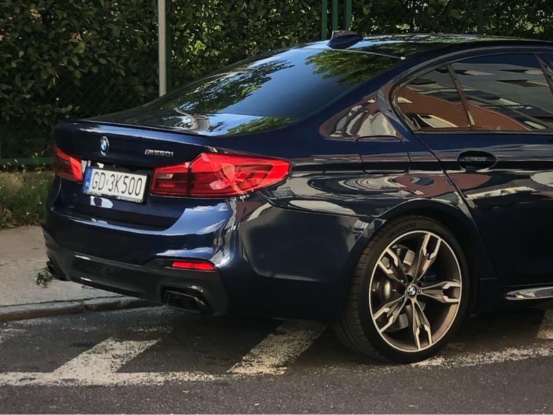 BMW M550i spotted in Gdańsk