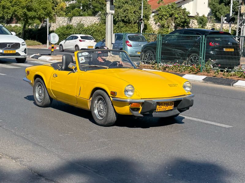 Triumph Spitfire spotted in Ra'anana