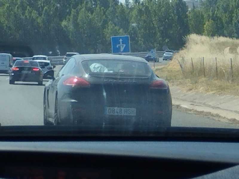 Porsche Panamera (2013) spotted in Gumiel de Izán, Spain