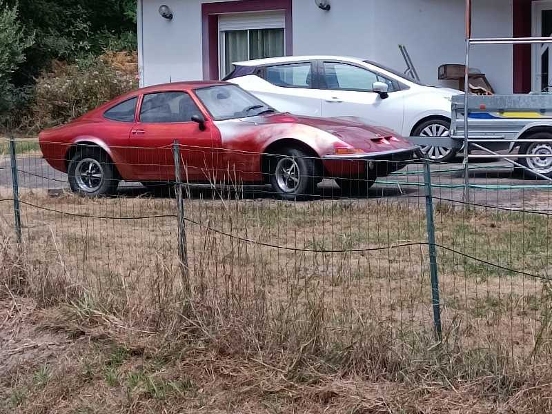 Opel GT (1970) spotted in Bernos, France