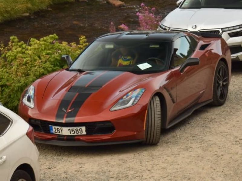 Chevrolet Corvette (2017) spotted in Modrava, Czechia