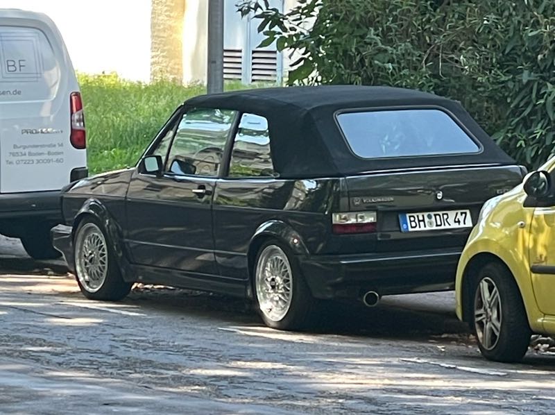 Volkswagen Golf Convertible (1990) spotted in Baden-Baden, Germany