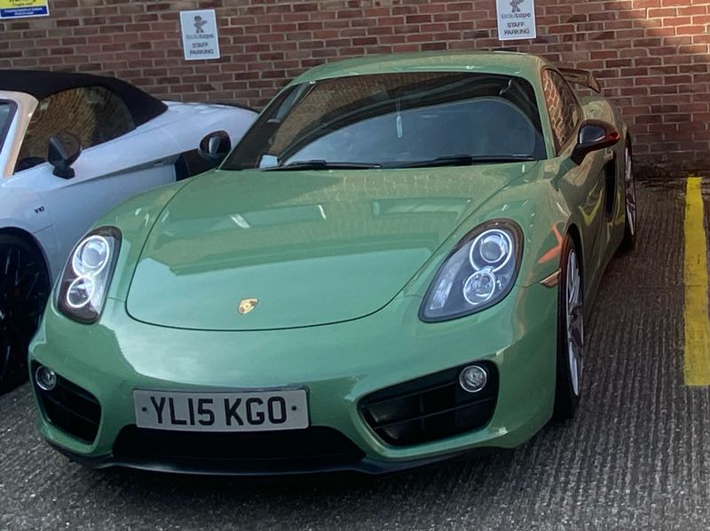 Porsche Cayman (2015) spotted in Saint Peters, United Kingdom