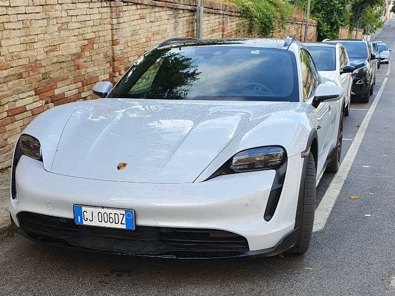 Porsche Taycan spotted in Montegranaro