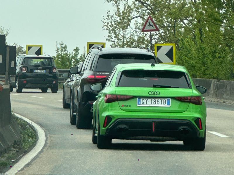 Audi RS3 spotted in Pisa