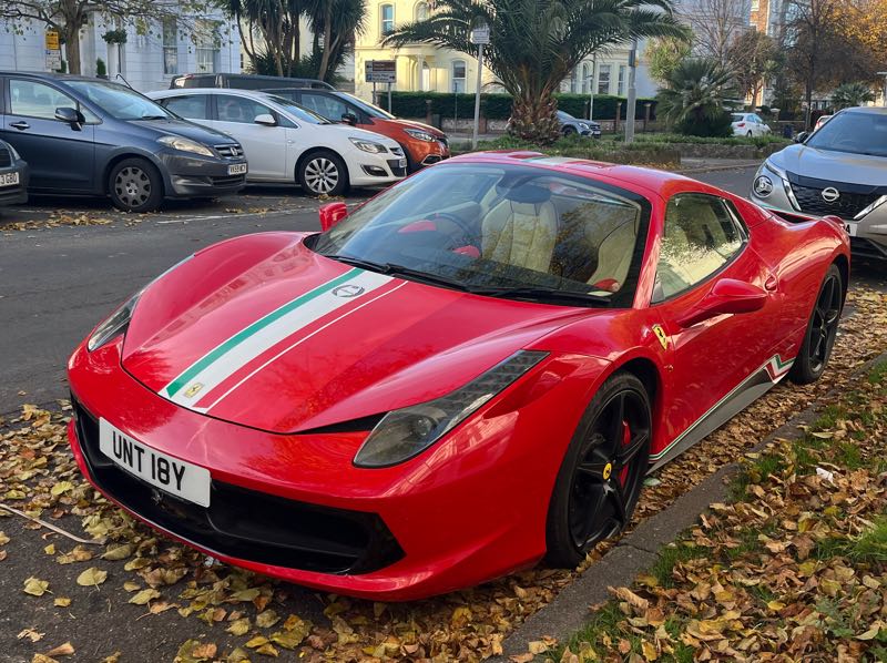 Ferrari 458 Italia spotted in Eastbourne