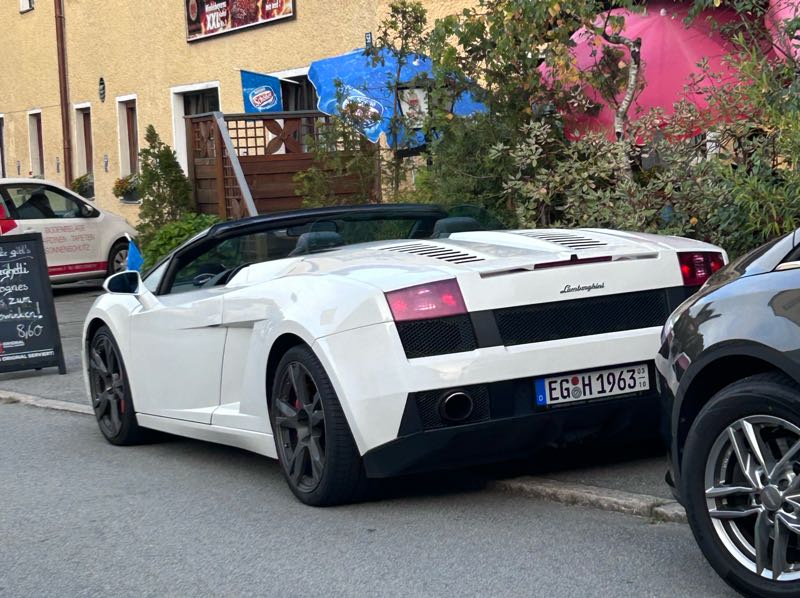 Lamborghini Gallardo Spyder spotted in Schwandorf in Bayern