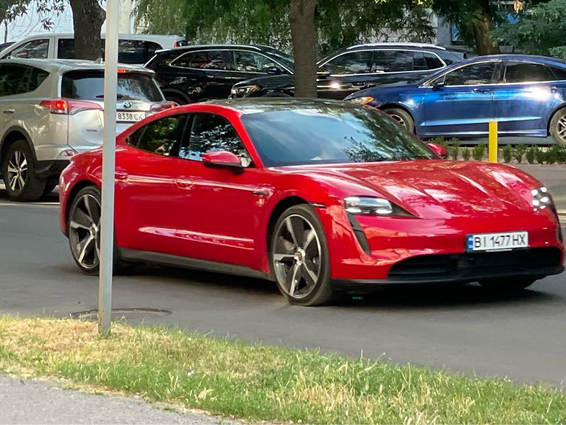 Porsche Taycan spotted in Kremenchuk