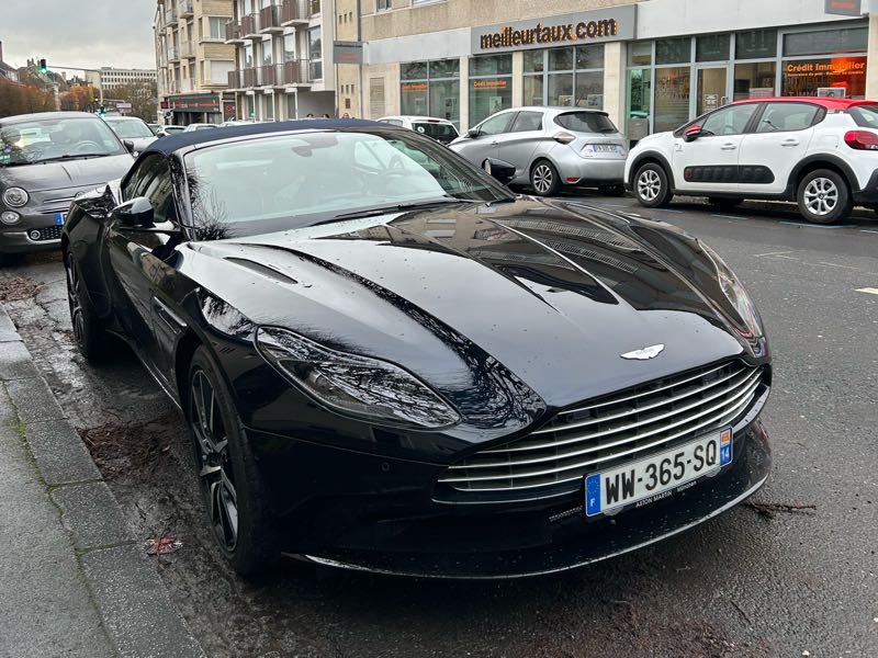 Aston Martin DB11 spotted in Lisieux