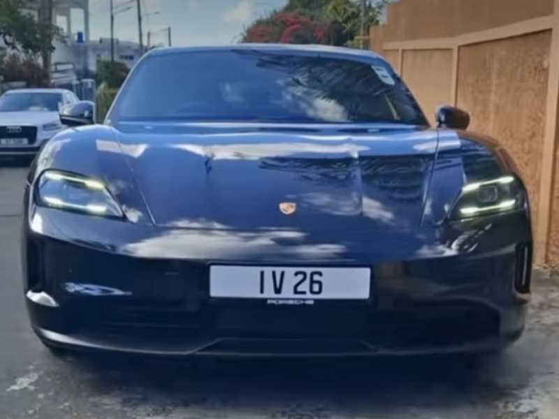 Porsche Taycan spotted in Beau Bassin-Rose Hill