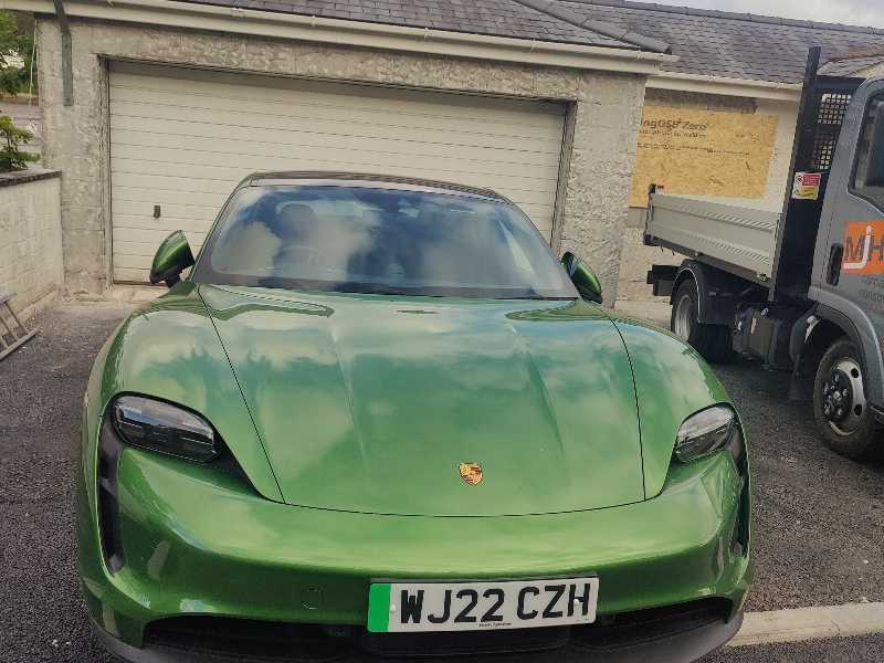 Porsche Taycan spotted in Truro