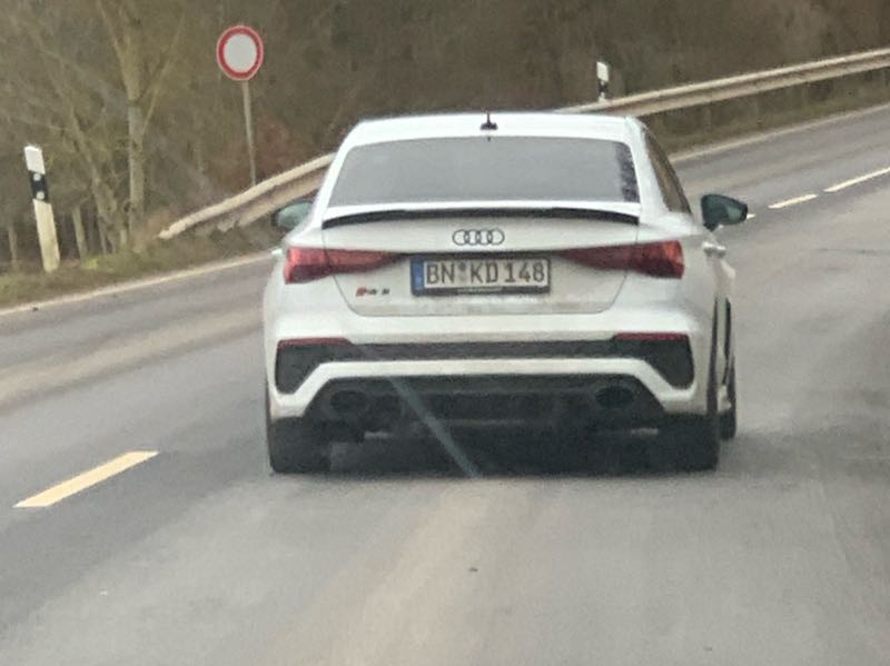 Audi RS 3 spotted in Bonn