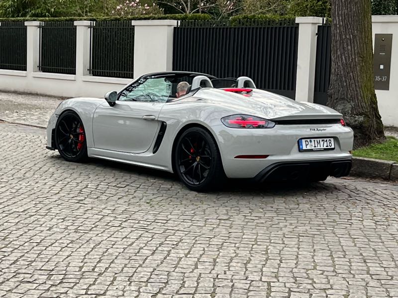 Porsche 718 Spyder spotted in Potsdam