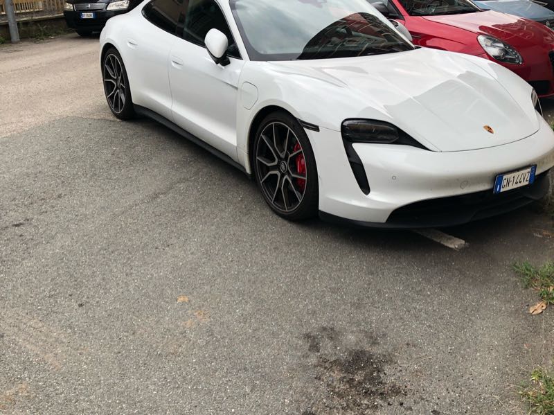 Porsche Taycan (2021) spotted in Turin, Italy