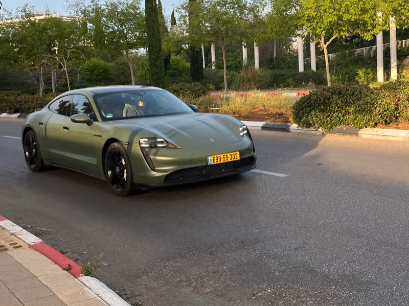 Porsche Taycan spotted in Kfar Saba