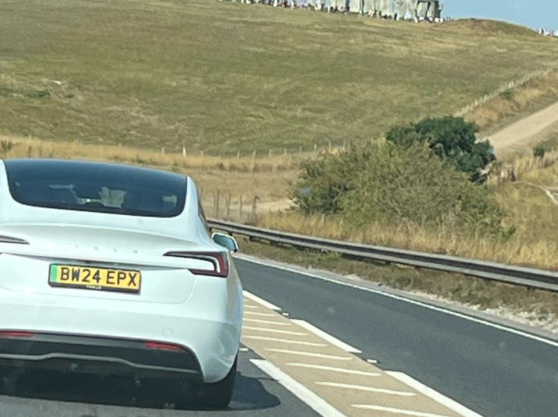 Tesla Model S spotted in Amesbury