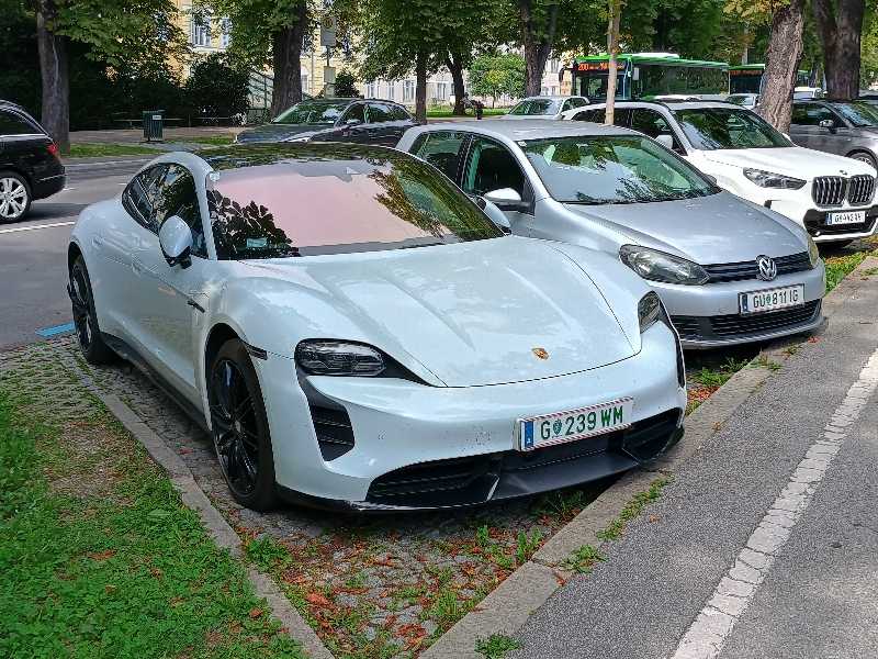 Porsche Taycan spotted in Graz