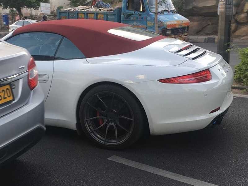 Porsche 911 Cabriolet spotted in Panvel