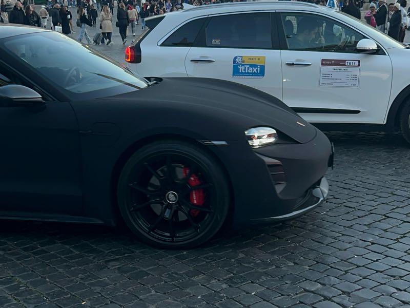 Porsche Taycan (2020) spotted in Rome, Italy