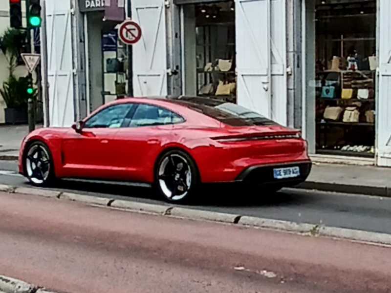 Porsche Taycan spotted in Le Tampon