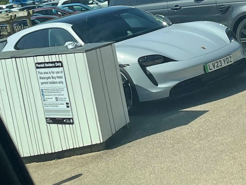 Porsche Taycan spotted in Newquay