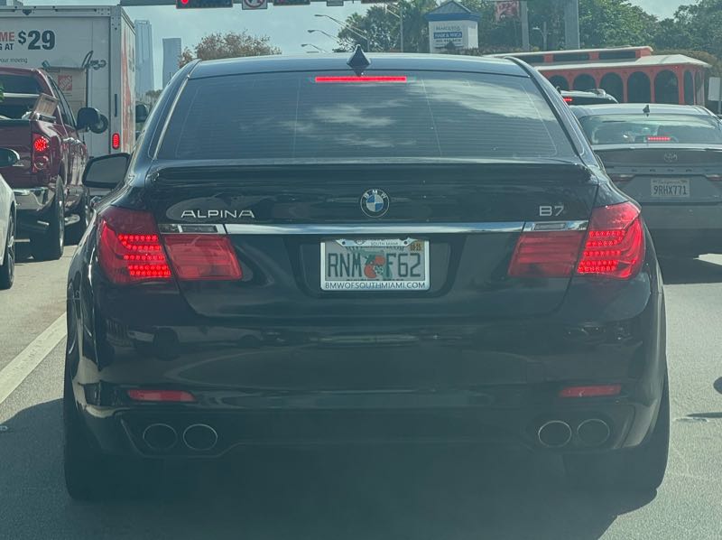 BMW Alpina B7 spotted in Miami
