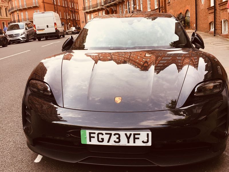 Porsche Taycan (2023) spotted in London, United Kingdom