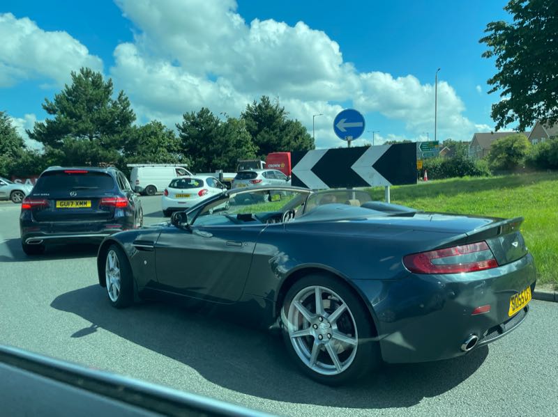 Aston Martin DB9 Volante spotted in Bexley