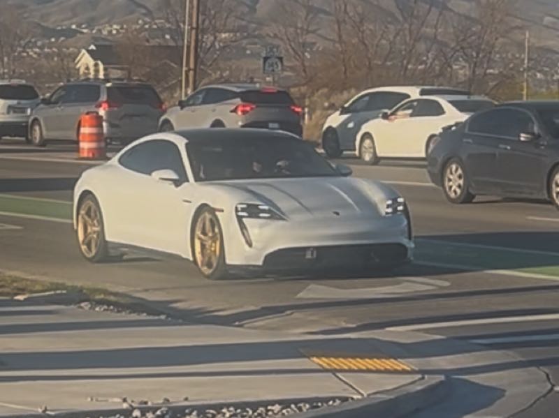 Porsche Taycan spotted in Lehi