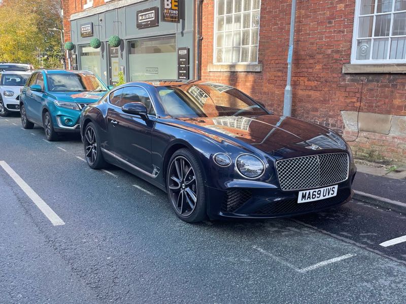 Bentley Continental GT (2019) spotted in Manchester, United Kingdom