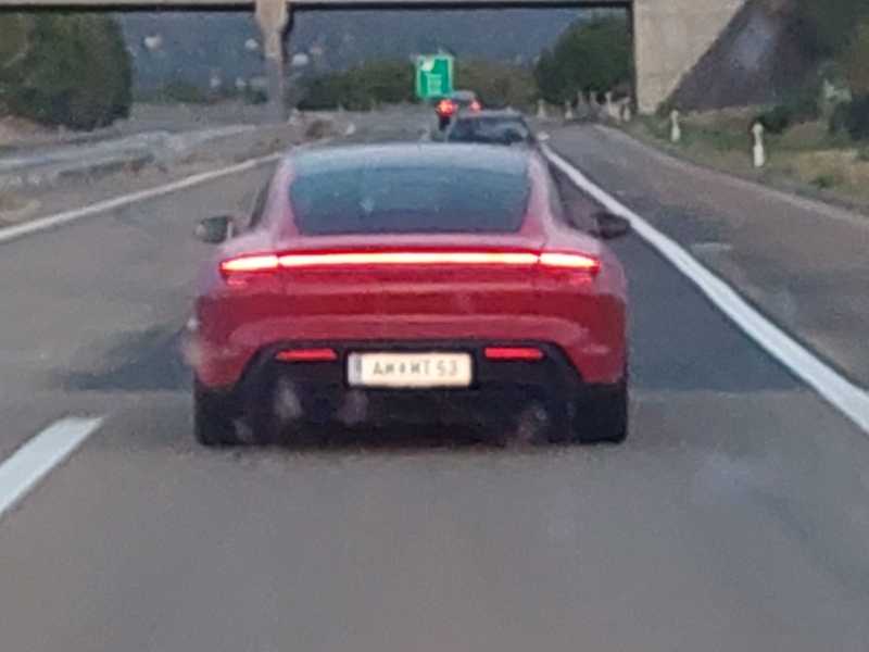 Porsche Taycan spotted in Niš