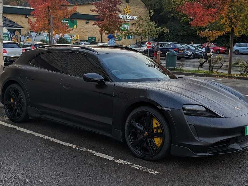 Porsche Taycan Turbo S spotted in Stroud