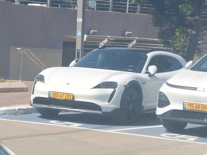Porsche Taycan spotted in H̱olon