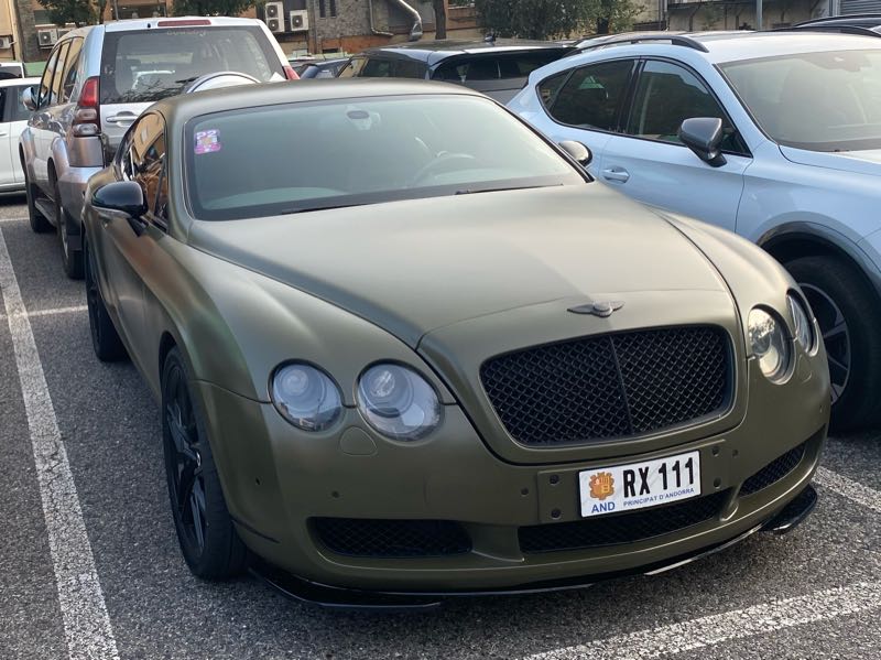 Bentley Continental GT spotted in les Escaldes