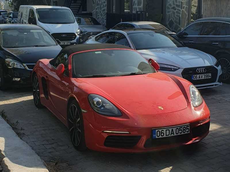 Porsche 718 Boxster (2020) spotted in Yalıkavak, Turkey