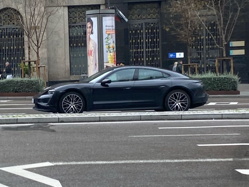 Porsche Taycan (2020) spotted in Madrid, Spain