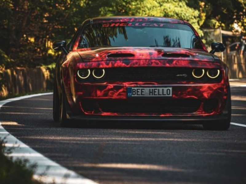 Dodge Challenger Hellcat spotted in Třebíč