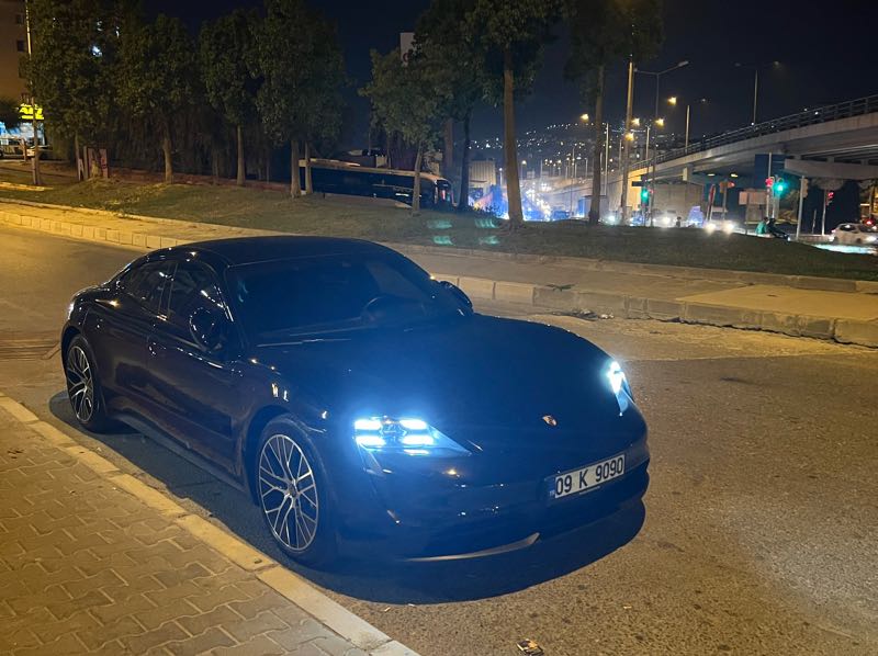 Porsche Taycan spotted in Kuşadası