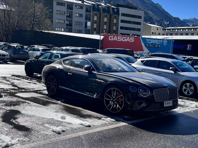 Bentley Continental GT spotted in les Escaldes