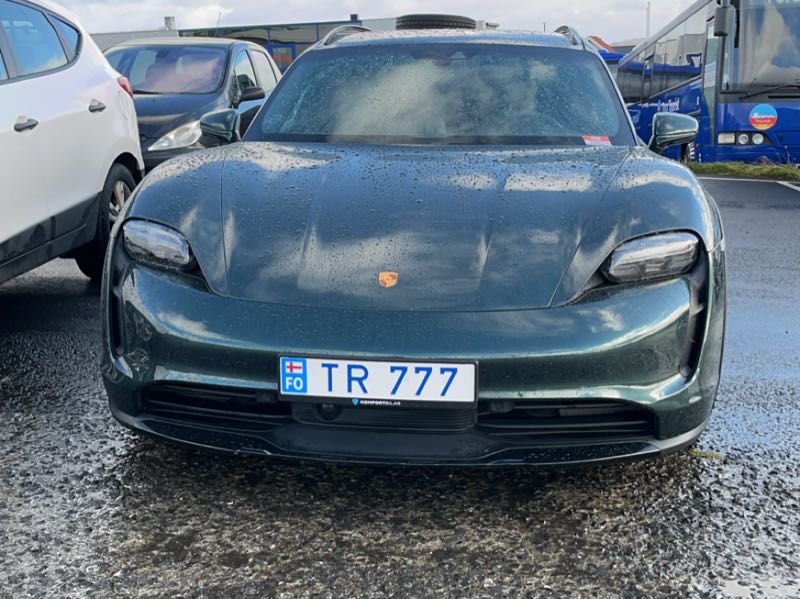 Porsche Taycan spotted in Tórshavn