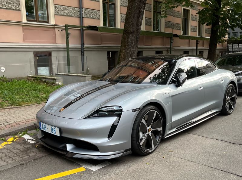 Porsche Taycan (2020) spotted in Riga, Latvia